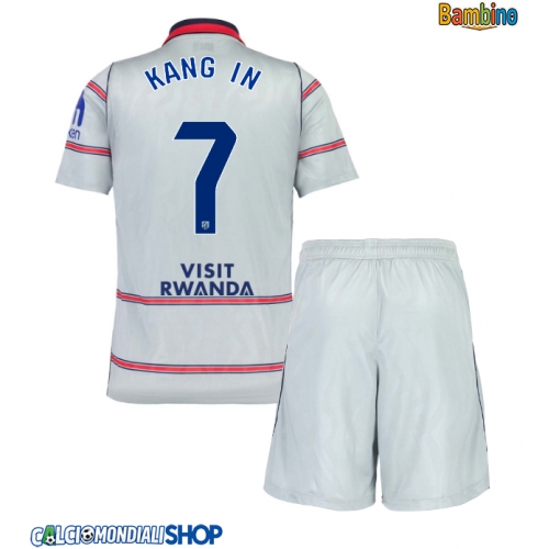 Maglie da calcio Atletico Madrid Lee Kang-in #7 Terza Maglia Bambino 2026-27 Manica Corta + Pantaloni corti)